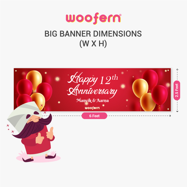 Celebrate your 12th wedding anniversary with Custom banner-2