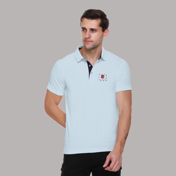 Winbarg Polo T-shirt for Men (Ice Blue)-0