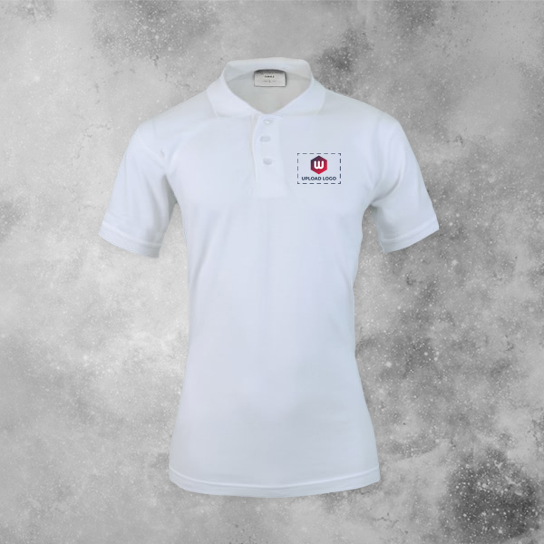 Embroidered Classic Polo T-shirt for Women White – Custom Logo Left Chest
