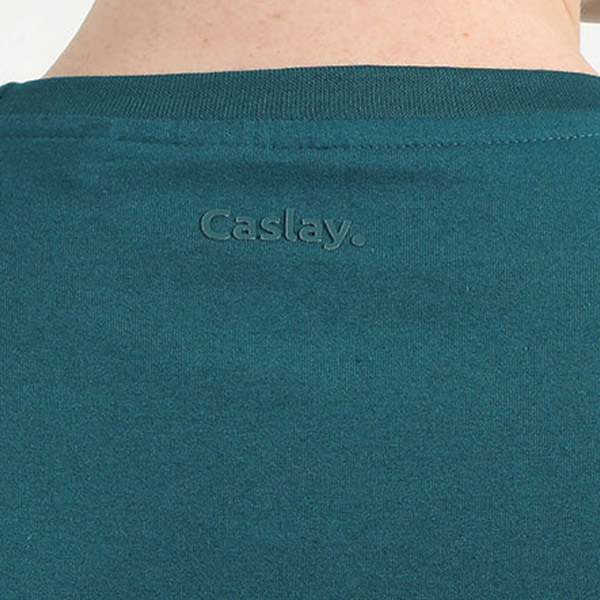 Caslay Organic Crew Neck T-Shirt (Petrol Blue)-3