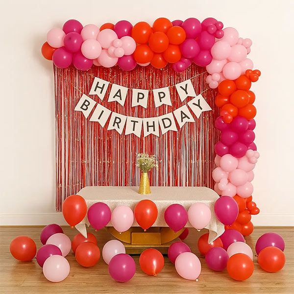 Pink & Red Birthday Celebration Décor
