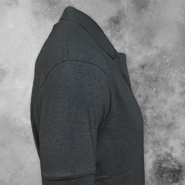 Embroidered Classic Polo T-shirt for Men Charcoal Grey– Custom Logo Left Chest-2