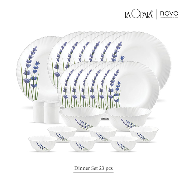 La Opala Novo Collection, Opal Glass Dinner Set 23 pcs-5
