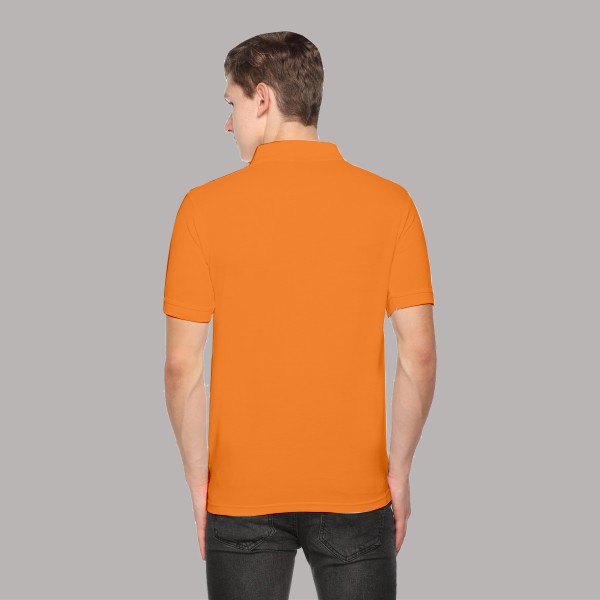 Embroidered FasTees Polo T-shirt for Men (Orange)-4
