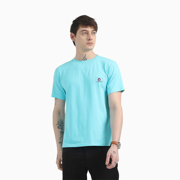 Caslay Organic Crew Neck T-Shirt (Curracao Blue)