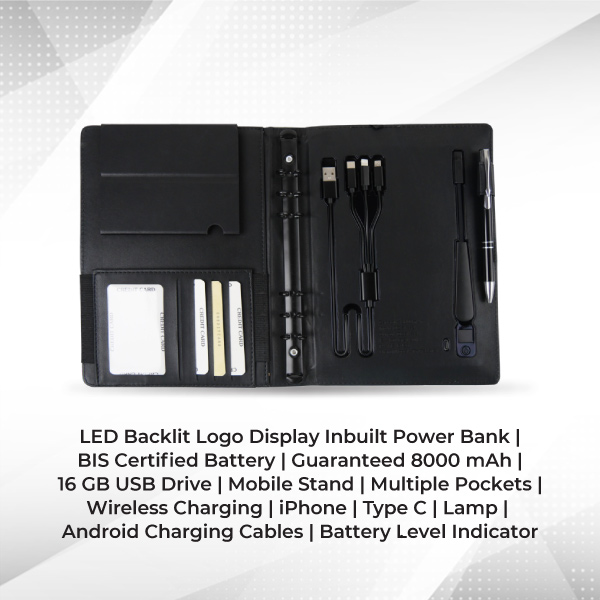 Dynamo Power Bank Folder (Black Grey)-3