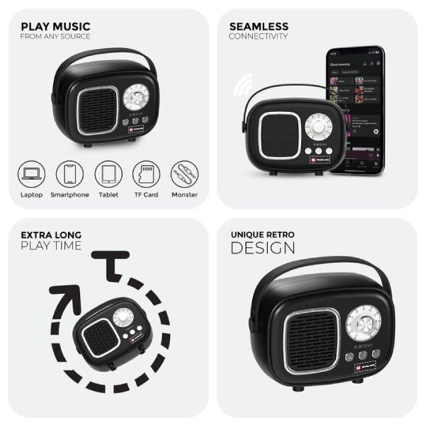 XECH RETRO JAM - Karaoke Speaker with Mic-6