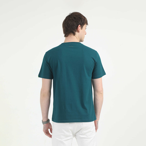Caslay Organic Crew Neck T-Shirt (Petrol Blue)-2