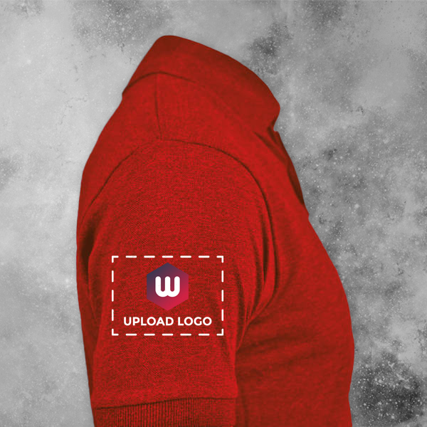 Santhome Highlander Cotton Polo T-shirt for Men Red - Custom Logo Left Chest & Right Arm-1