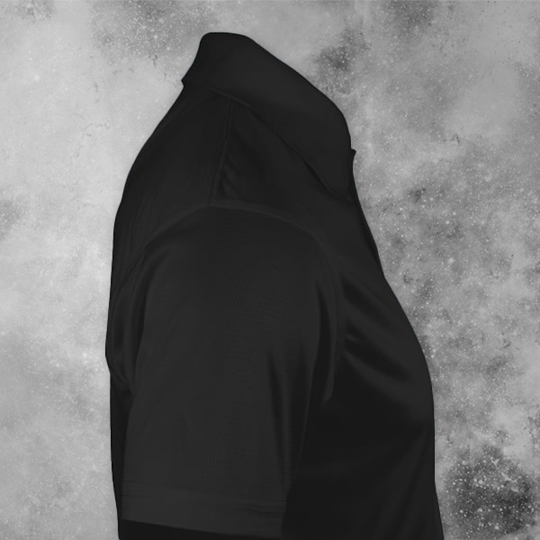 Santhome All Day Fresh Premium Sports Polo T-shirt for Men (Black) - Custom Logo Left Chest-2