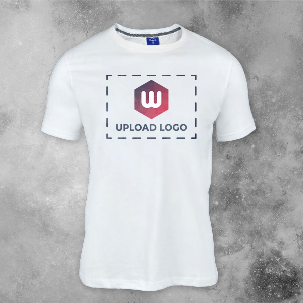 Ruffty Crew Neck Cotton T-shirt for Men White - Custom Logo