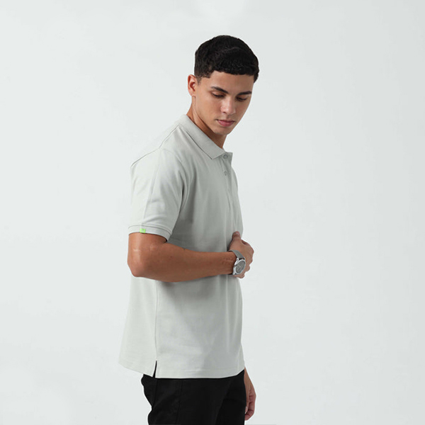 Caslay Organic Polo T-Shirt (Stom Grey)-2
