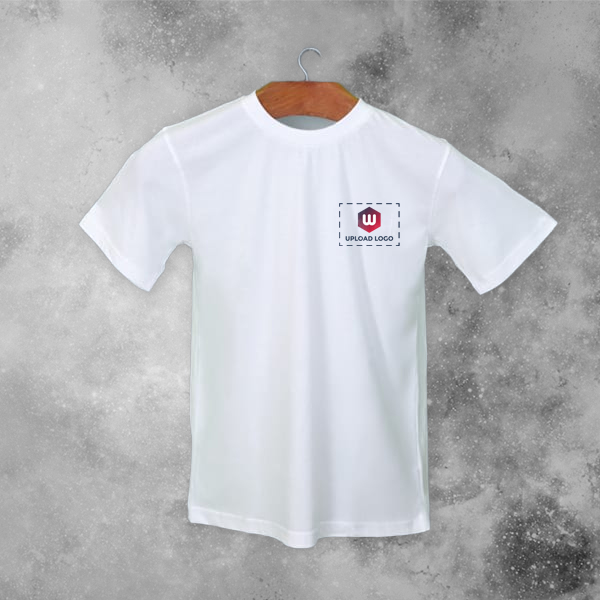 Skinta Fit Half Sleeve Round Neck T-Shirt for Men (White) - Custom Logo Left Chest-3