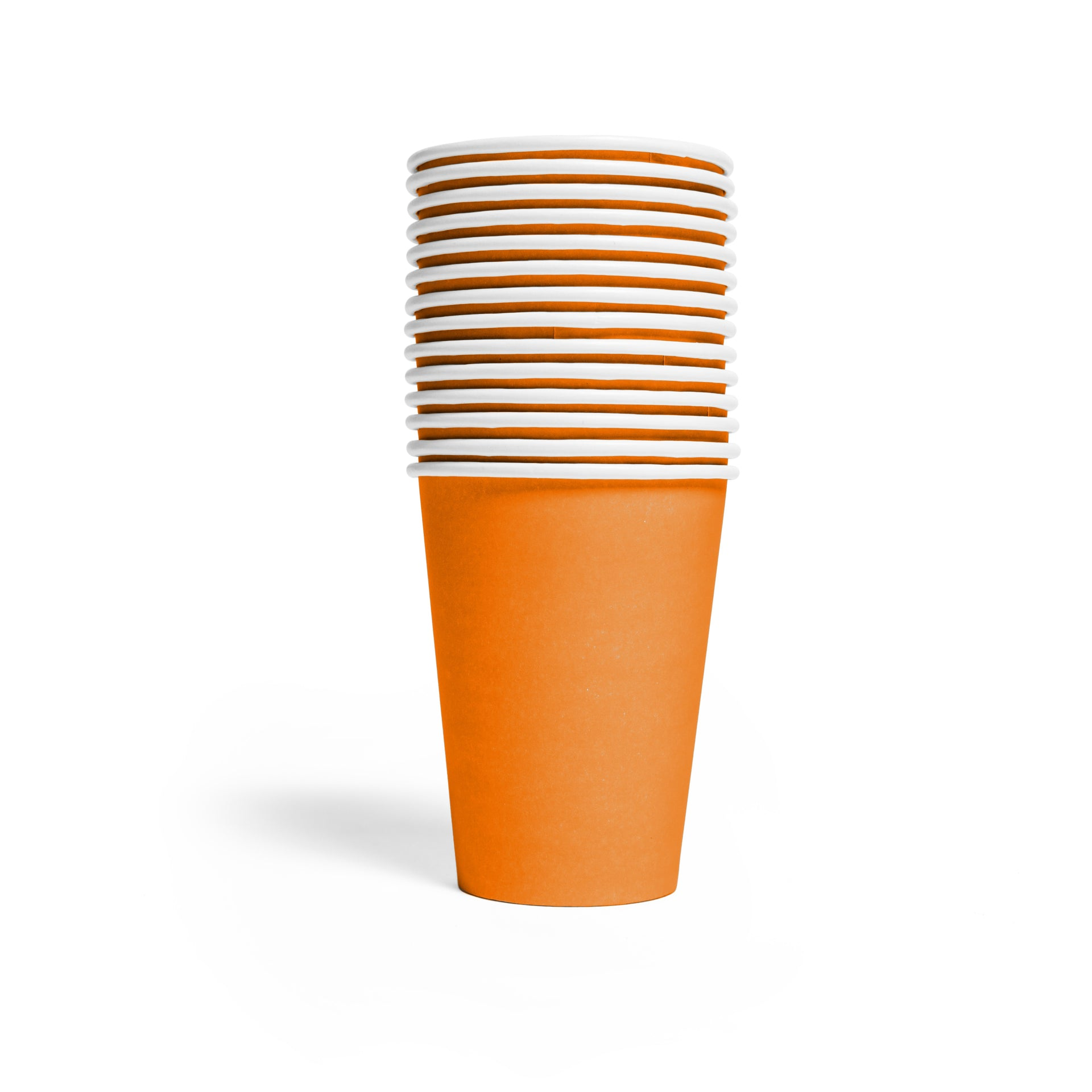 Premium Orange Paper Cups  250ml- 14 Pc