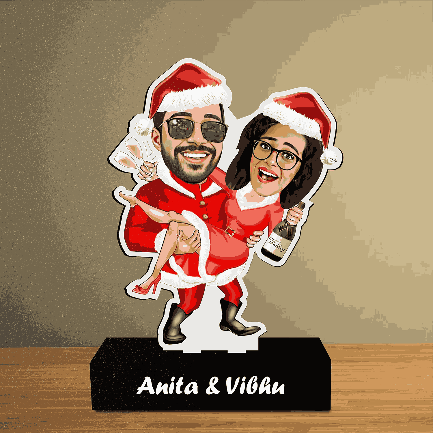 Customized Christmas Couple Caricature-1