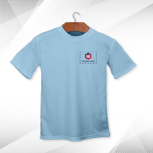 ACTI-RUNN Premium Men's Polyester T-Shirt (Sky Blue)– Custom Logo-3