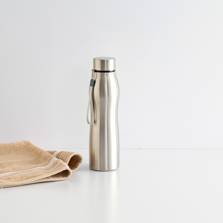 Sleek Stainless Steel Water Bottle with Personalized Company Logo-0