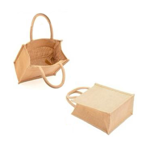JUTELINE Eco-Friendly Jute Bag  with Zipper | Size - 10*11*5 inch-1