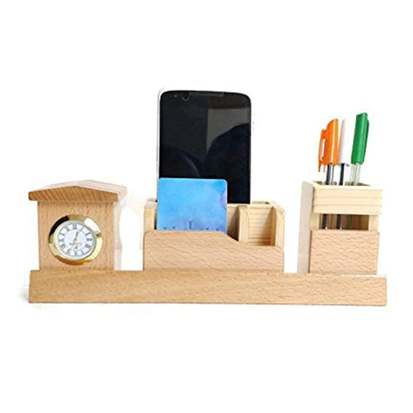 Multifunctional Wooden Desk Organizer-1