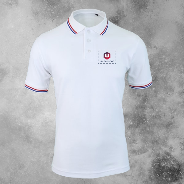AWG Sport Giza Polo T-shirt for Men White – Custom Logo Left Chest