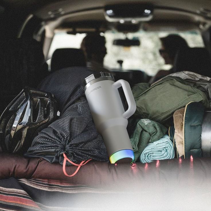 Aquaminder Smart Tumbler with lid and Straw  Nile Cup 1200ml - White-3