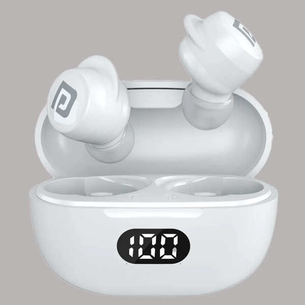 Portronics Harmonics Twins S5  15 Hour Playtime (white)