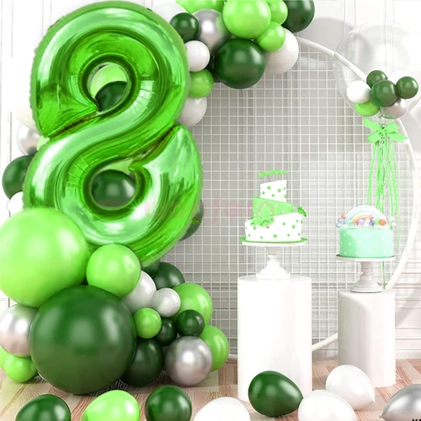 Foil Balloon Number 8 Green 16 inch-1