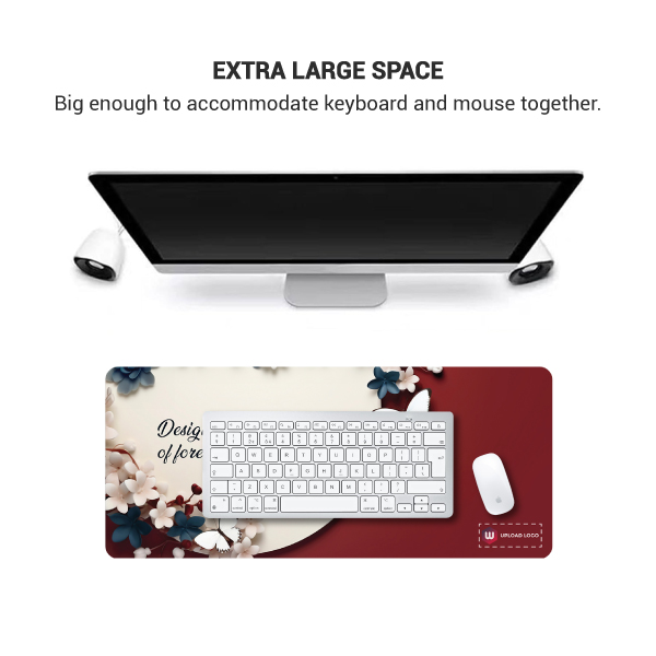Floral Printed Keyboard Pad with Customized Logo-2