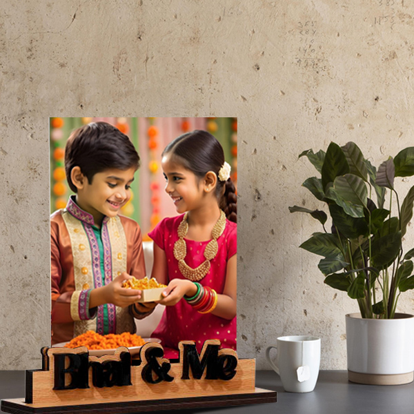 Personalized Bhai And Me Photo Frame-0