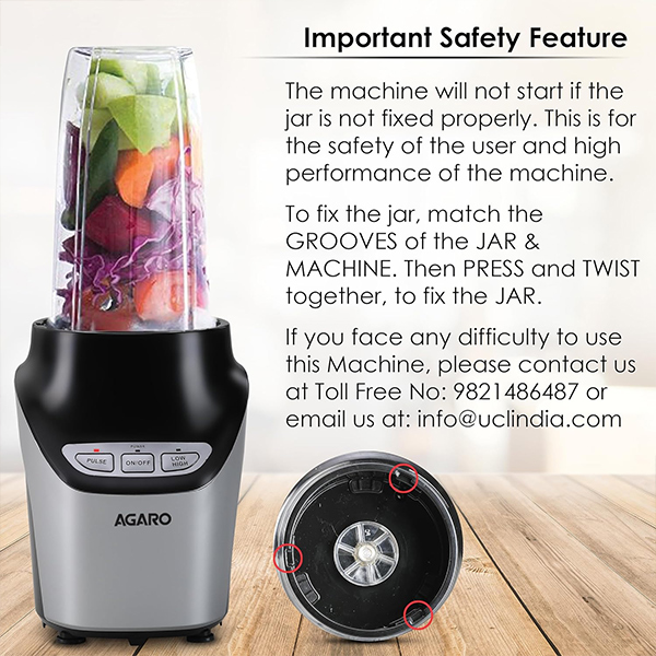 AGARO Marvel 1000W Nutri Blender-4