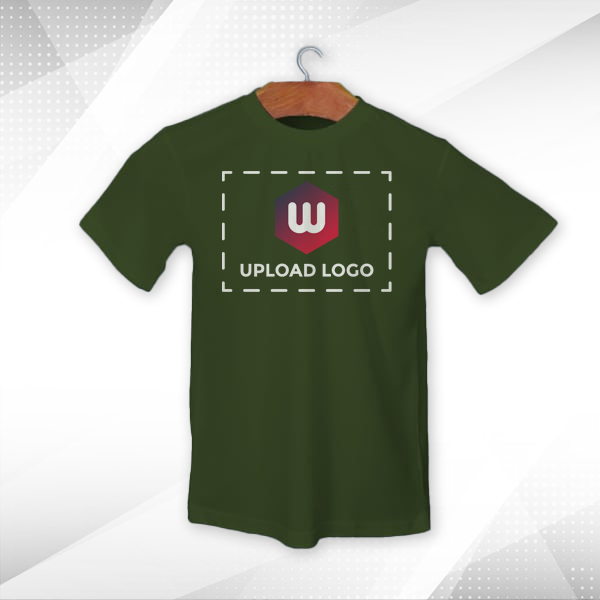 Skinta Fit Half Sleeve Round Neck T-Shirt for Men (Green) - Custom Logo-2