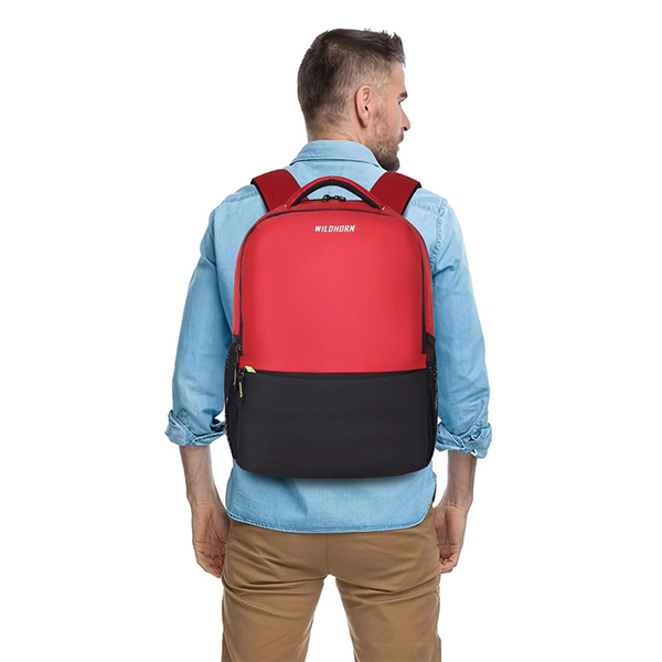 WILDHORN Munich Laptop Backpack (Red & Black)-7