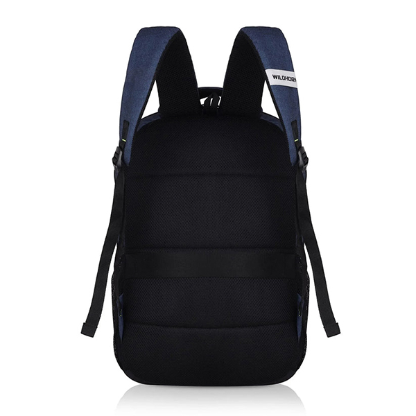 WILDHORN Munich Laptop Backpack (Blue Melange & Black)-5