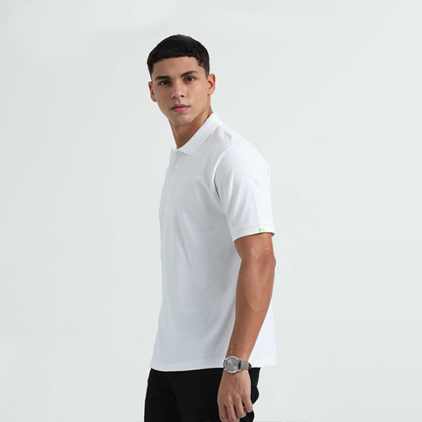Caslay Organic Polo T-Shirt (White)-1