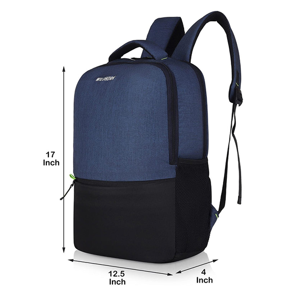 WILDHORN Munich Laptop Backpack (Blue Melange & Black)-6