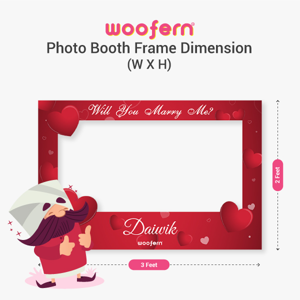 Unique Proposal Photo Booth Frame with Custom Names-4