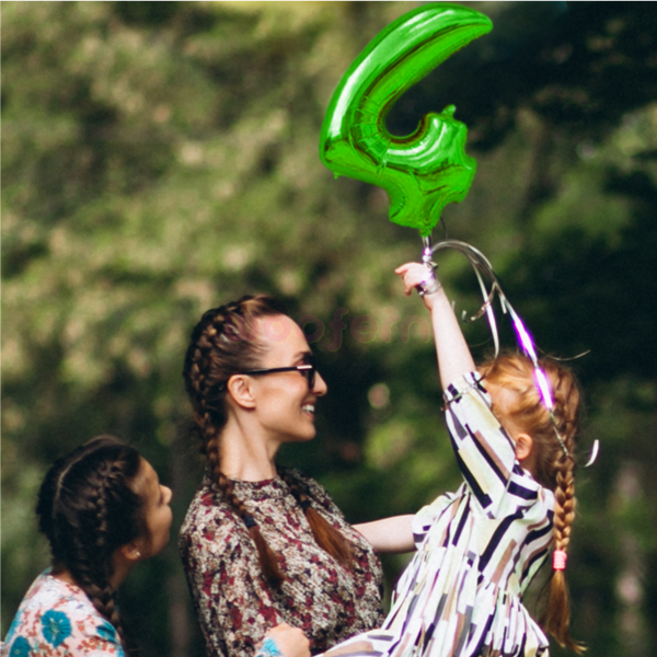Foil Balloon Number 4 Green 16 inch-1