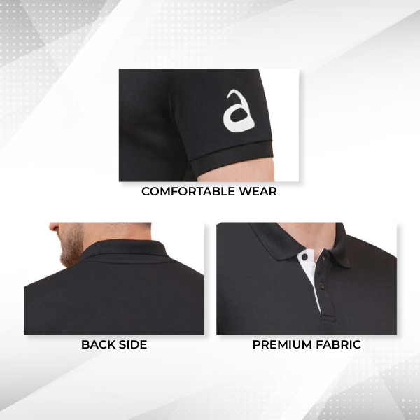 ASICS Premium Polo T-Shirt (Black)-2