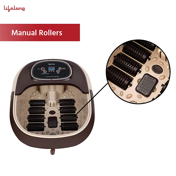 Lifelong LLM306 500W Electric Foot Spa Machine with 8 Manual Rollers, Digital Panel-5