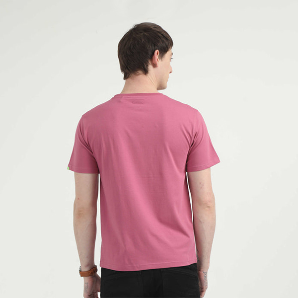 Caslay Organic Crew Neck T-Shirt (Red Violet)-2