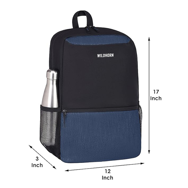 WILDHORN Brussels Laptop Backpack for Corporate (Navy Blue)-4