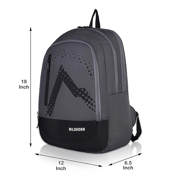 WILDHORN Premium Laptop Backpack (Grey)-5