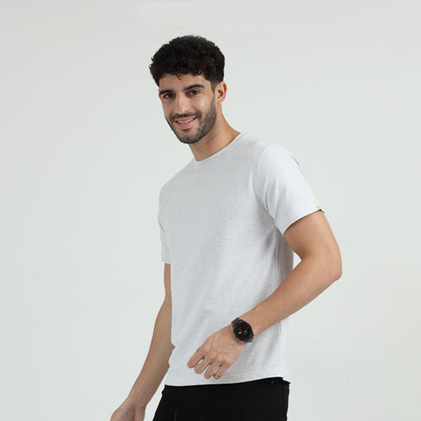 Caslay Sweat Tee (White Melange)-1