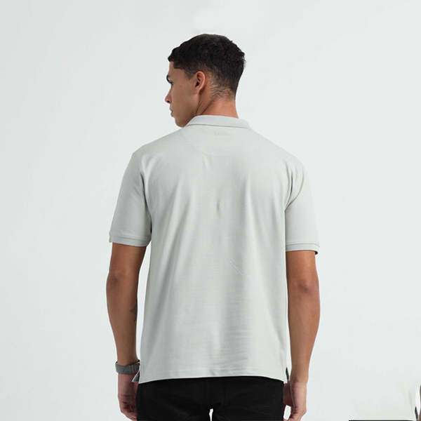 Caslay Organic Polo T-Shirt (Stom Grey)-3