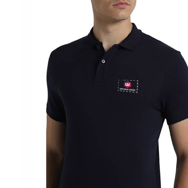 Jack & Jones-Inter Lock Polo T-shirt (Navy Blue) - Custom Logo-1