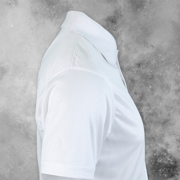 Santhome All Day Fresh Premium Sports Polo T-shirt for Men (White) - Custom Logo Left Chest-2