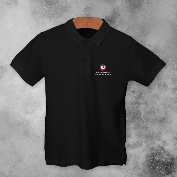 AWG Solid Polo T-shirt for Men Black - Custom Logo-3