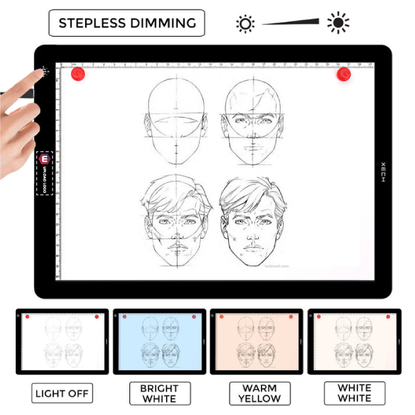 XECH  X-Board Magnetic - LED Drawing Pad A4 Size with Adjustable Brightness & in-Built Scale Drawing Pad-1