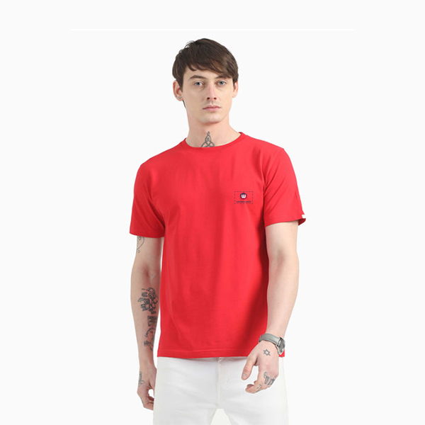 Caslay Organic Crew Neck T-Shirt (Red)-0