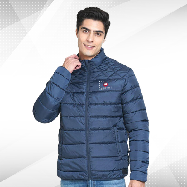 Jack & Jones Kornard Puffer Jacket with Customize Logo - (Navy Blue)-0